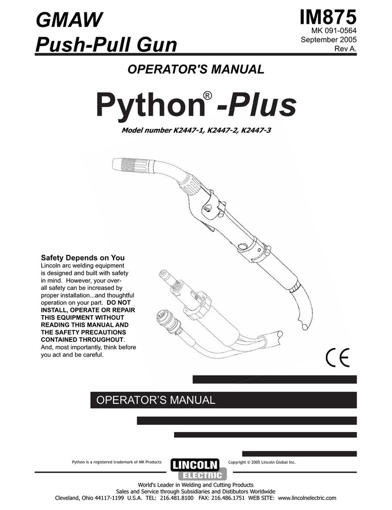 Lincoln Electric PYTHON-PLUS K2447-2 Operator's manual