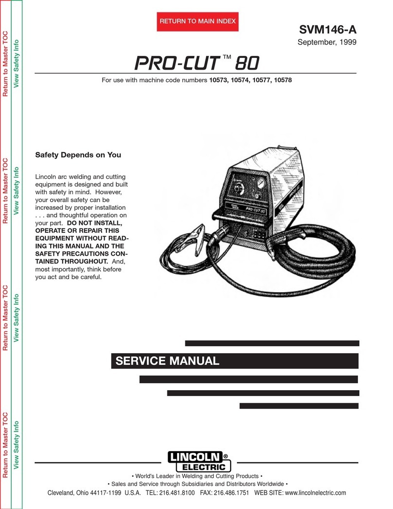 Lincoln Electric PRO-CUT SVM146-A Service manual
