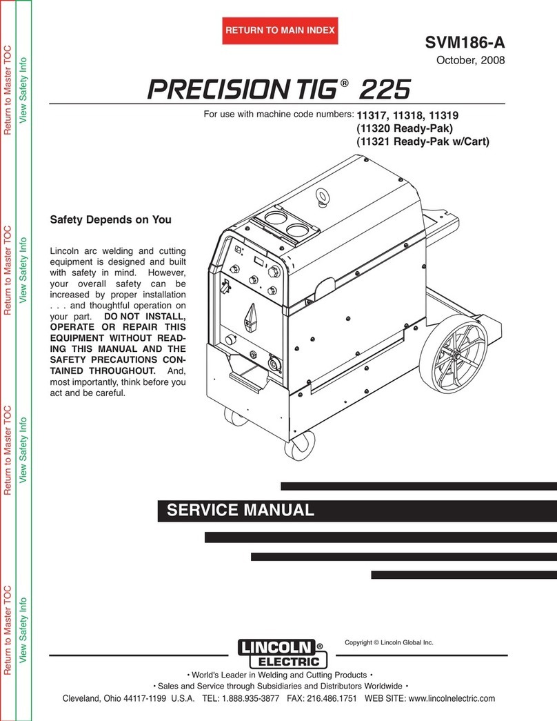 Lincoln Electric PRECISION TIG SVM186-A Service manual