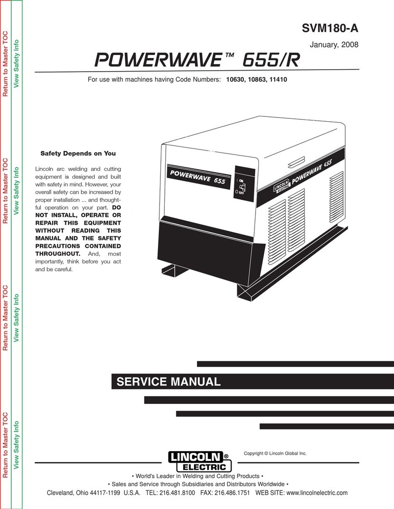 Lincoln Electric POWER WAVE 655/R Service manual