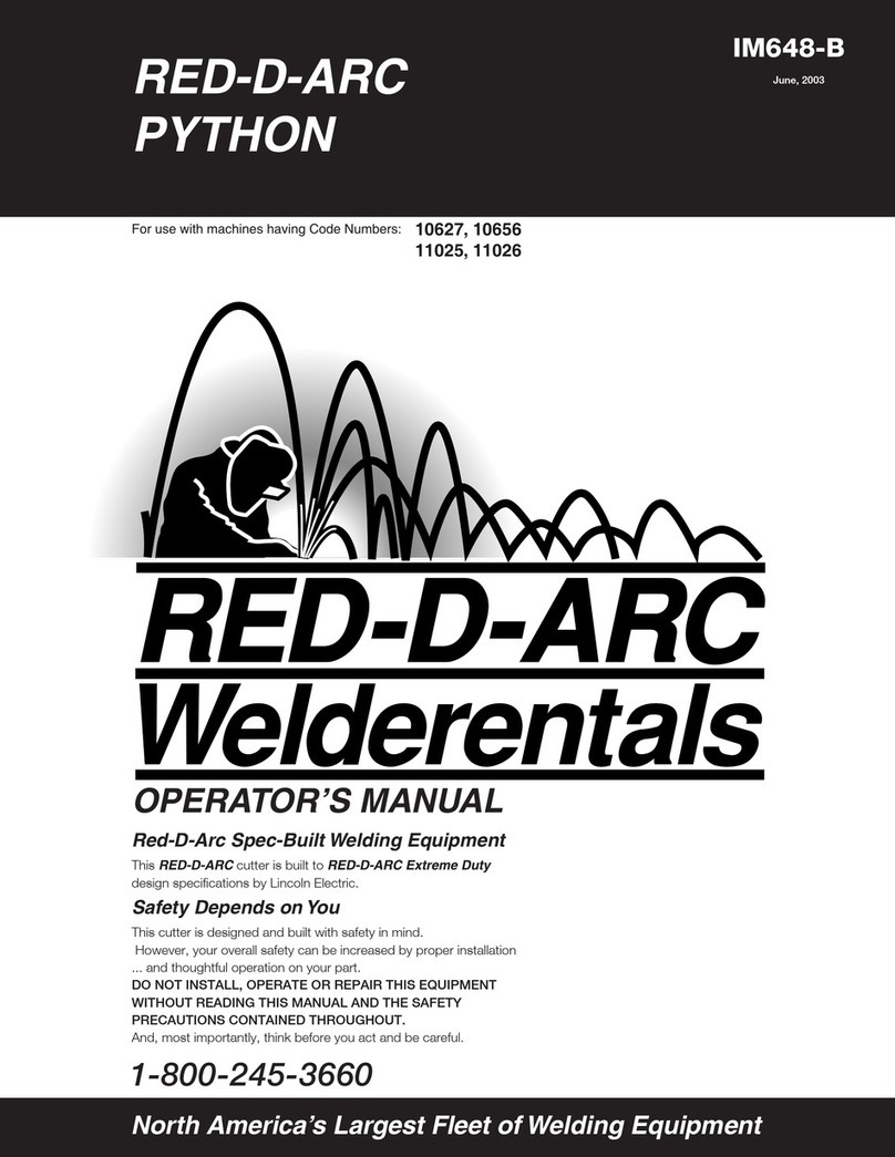 Lincoln Electric RED-D-ARC IM648-B Operator's manual