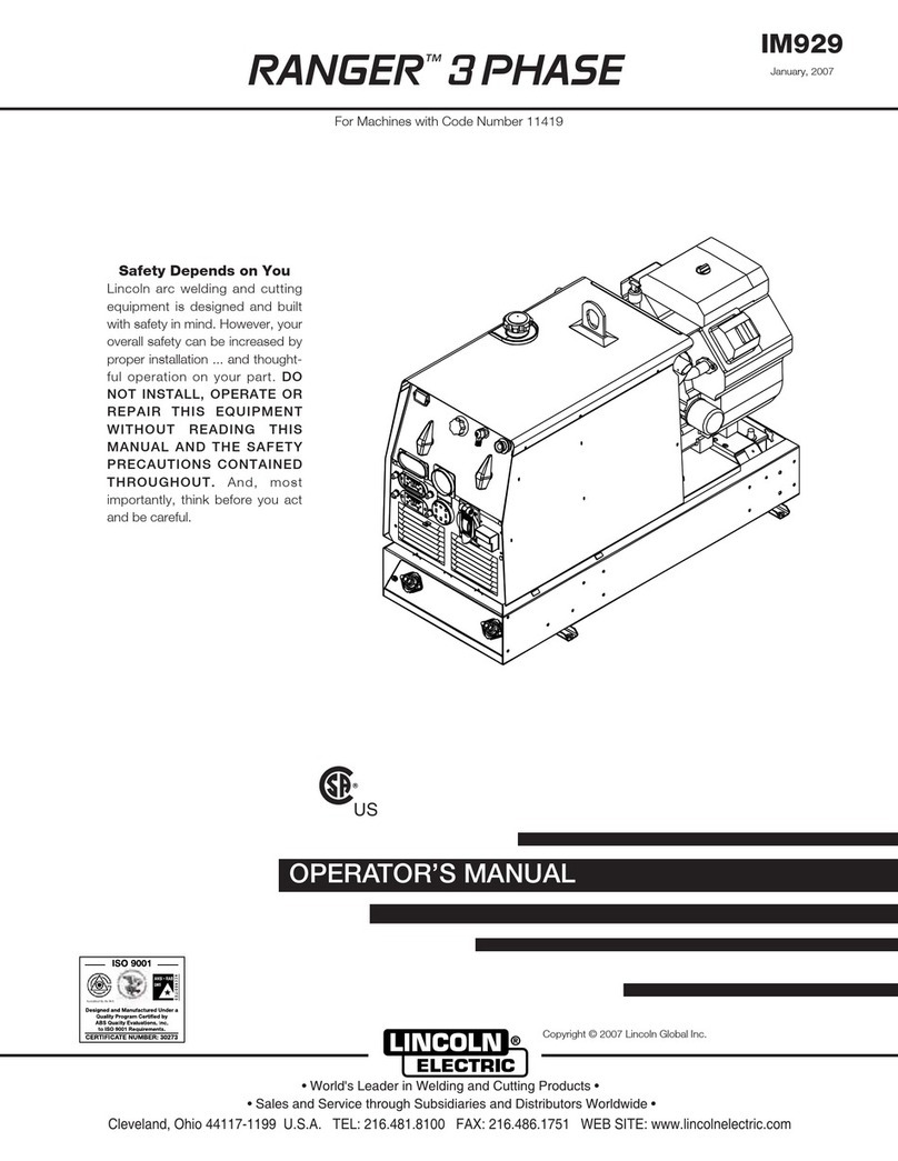 Lincoln Electric RANGER IM929 Operator's manual