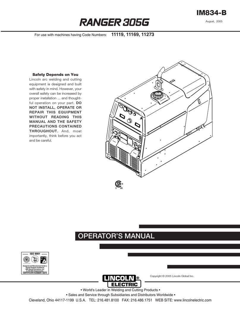 Lincoln Electric RANGER IM834-B Operator's manual