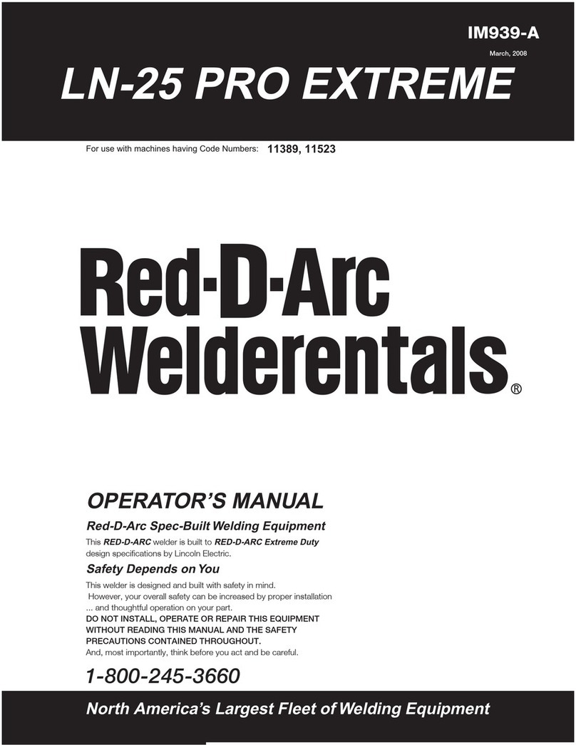 Lincoln Electric RED-D-ARC 11389 Operator's manual