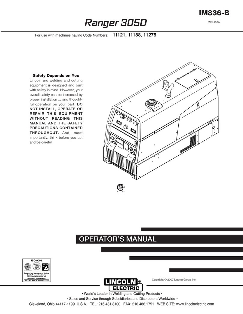 Lincoln Electric RANGER IM836-B Operator's manual