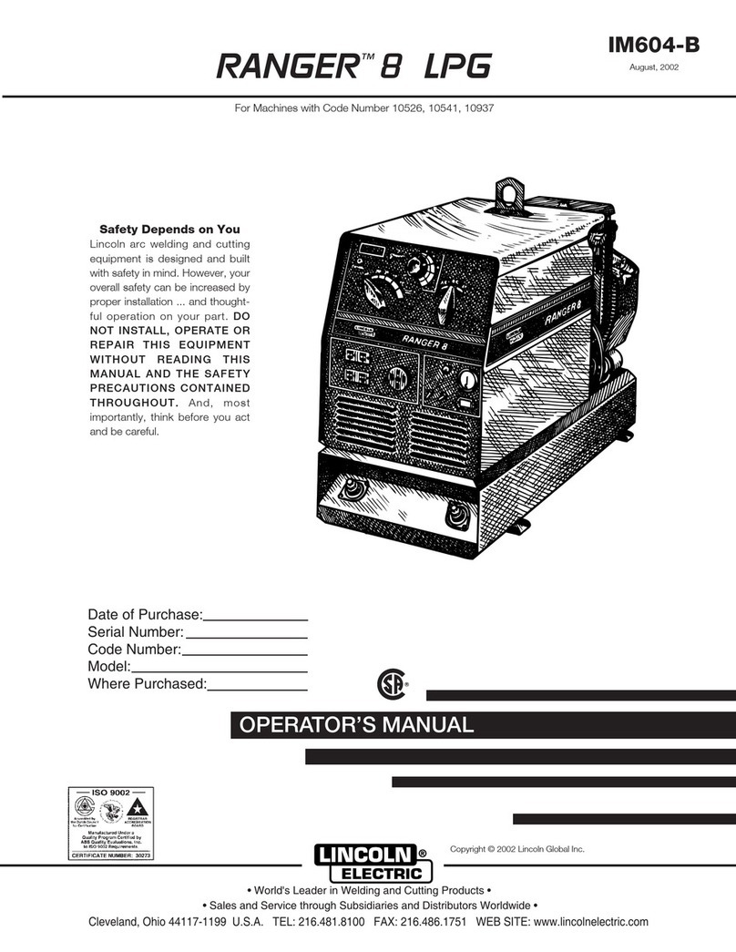 Lincoln Electric RANGER IM604-B Operator's manual