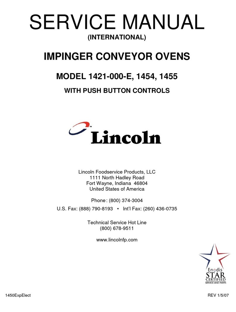 Lincoln Foodservice 1454-000-E Service manual