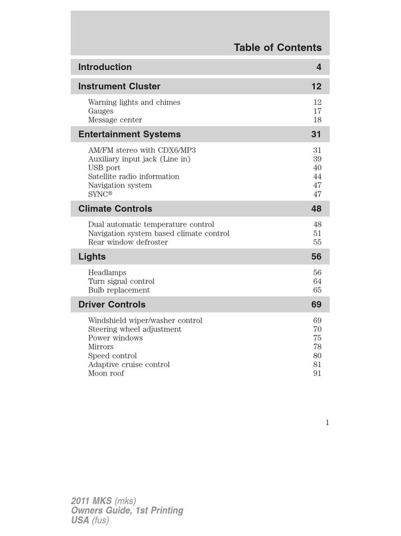 Lincoln 2011 MKS owner's guide
