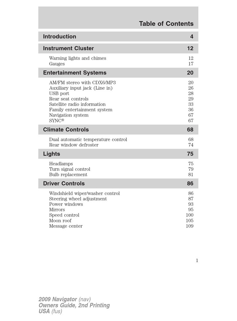 Lincoln 2009 Navigator User manual