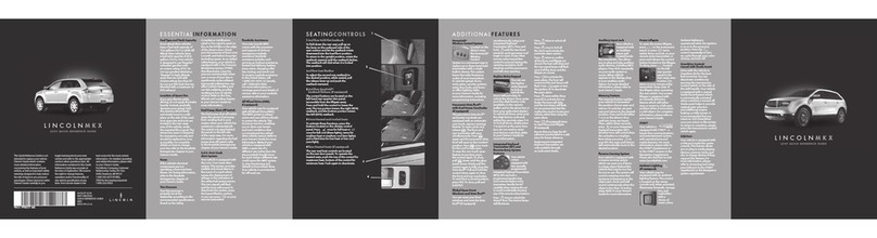 Lincoln 2009 MKX Quick reference guide