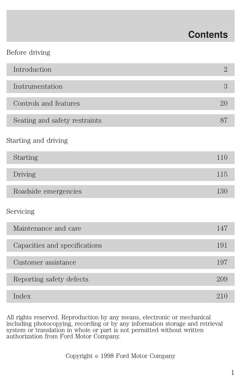 Lincoln 1999 Continental owner's guide