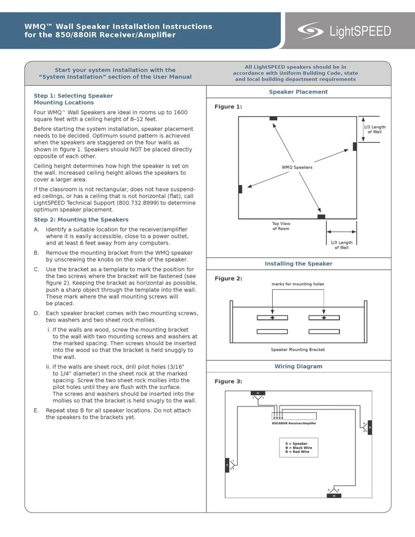 LightSpeed Technologies 850 installation instructions LightSpeed Technologies 850 installation instructions