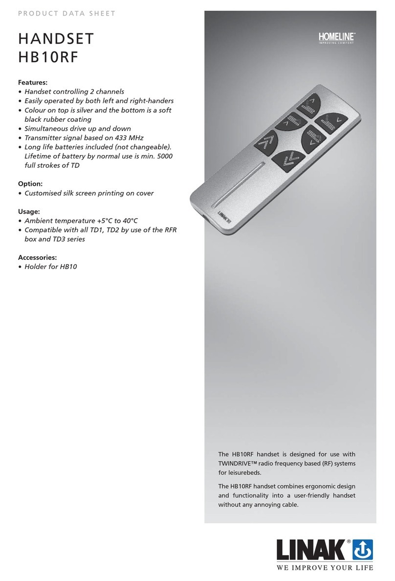 Linak Homeline HB10RF Operational manual