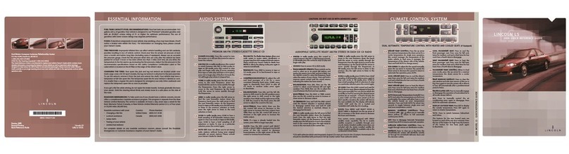 Lincoln 2006 LS Quick reference guide