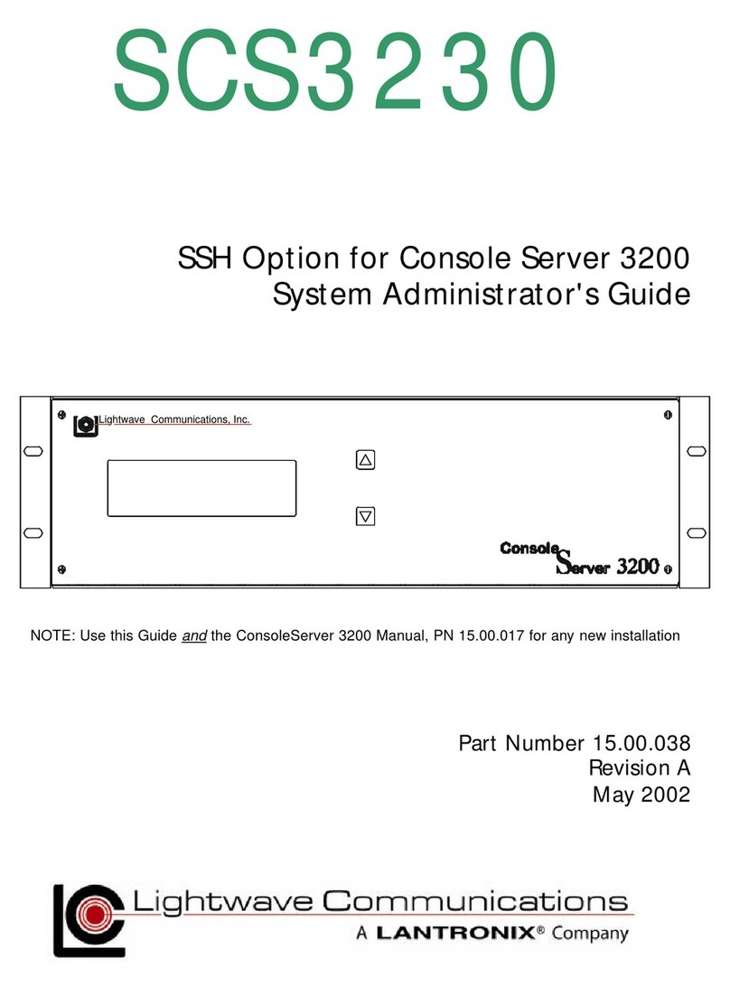 Lightwave Communications SCS3230 System administrator guide