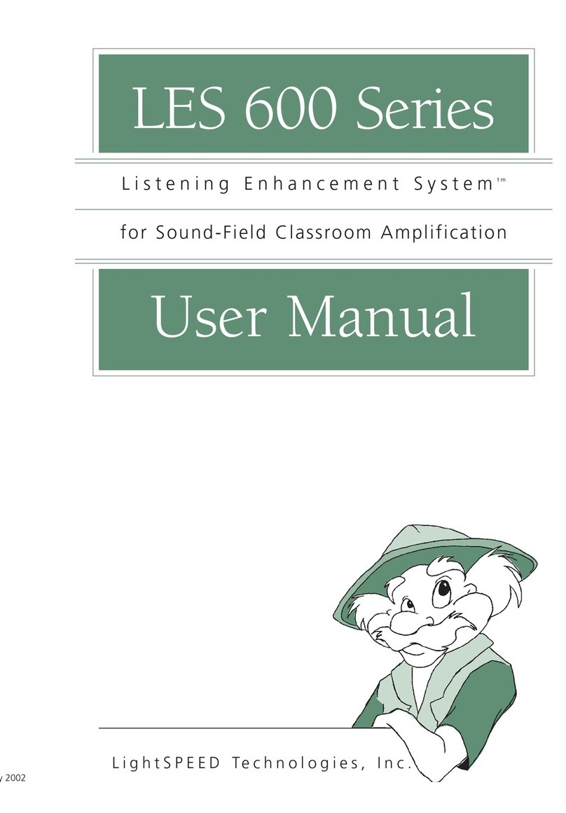LightSpeed Technologies Listening Enhancement System LES 600 Series user manual