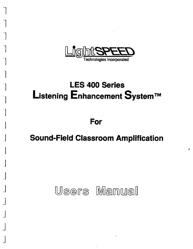 LightSpeed Technologies Listening Enhancement System LES 400 Series user manual