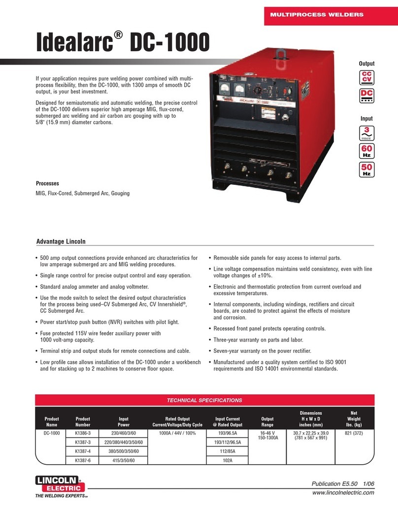 Lincoln Electric Idealarc DC -1000 User manual