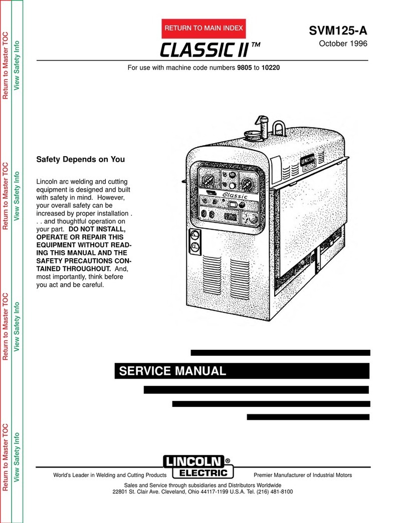 Lincoln Electric CLASSICII SVM125-A Service manual