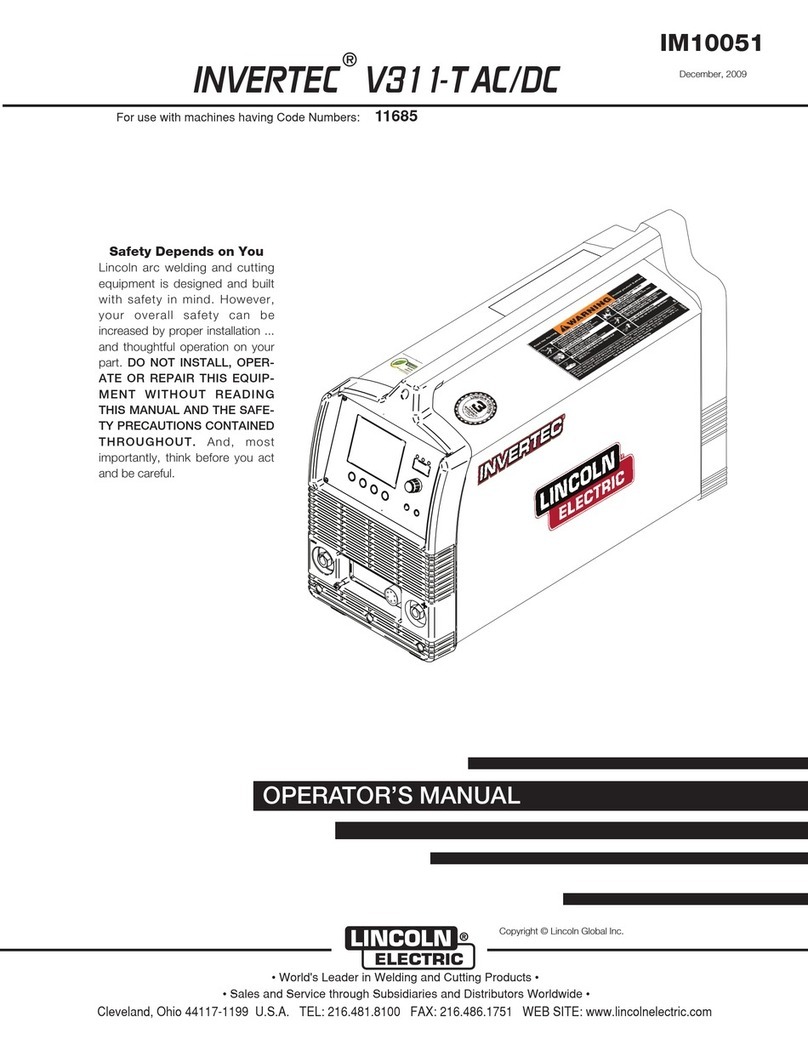 Lincoln Electric INVERTEC IM10051 Operator's manual