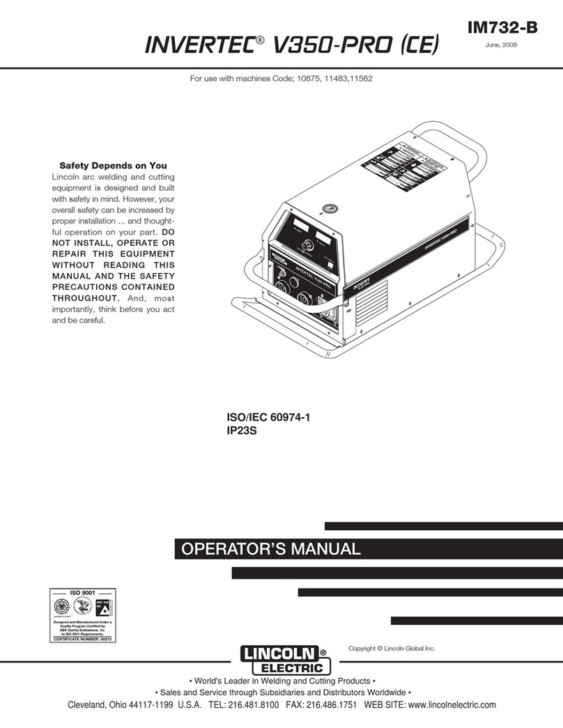 Lincoln Electric INVERTEC IM732-B Operator's manual Lincoln Electric INVERTEC IM732-B Operator's manual