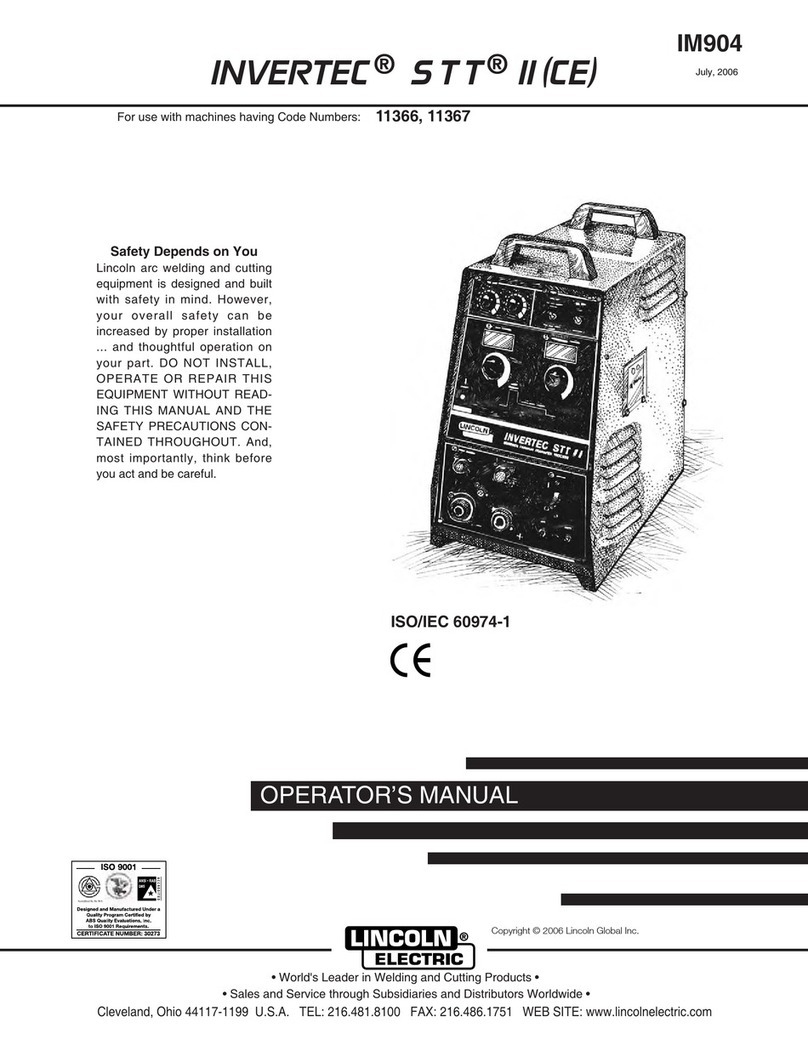 Lincoln Electric INVERTEC IM904 Operator's manual