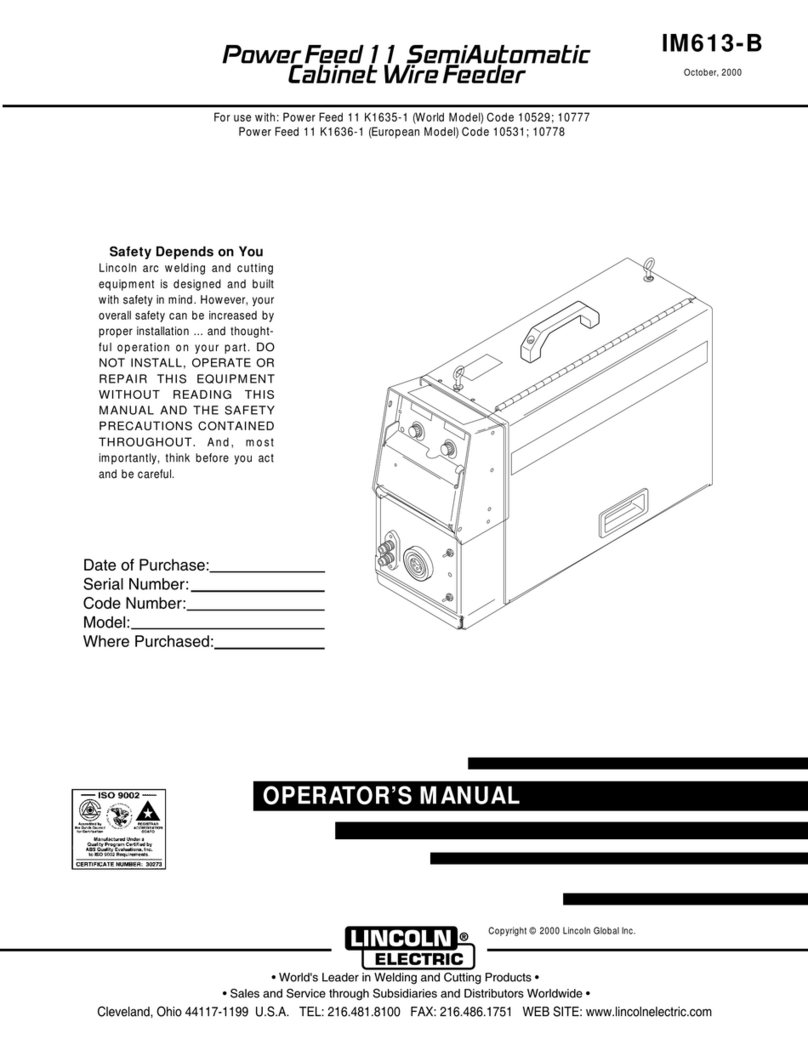 Lincoln Electric IM613-B Operator's manual Lincoln Electric IM613-B Operator's manual