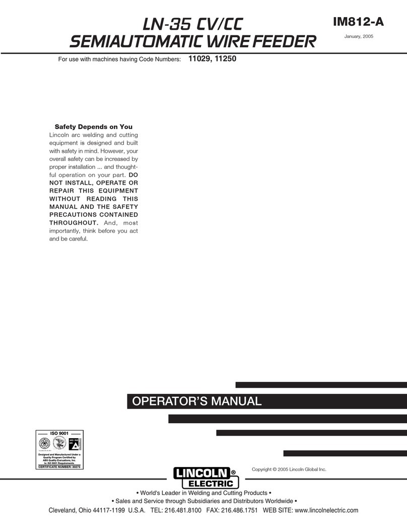 Lincoln Electric IM812-A Operator's manual Lincoln Electric IM812-A Operator's manual