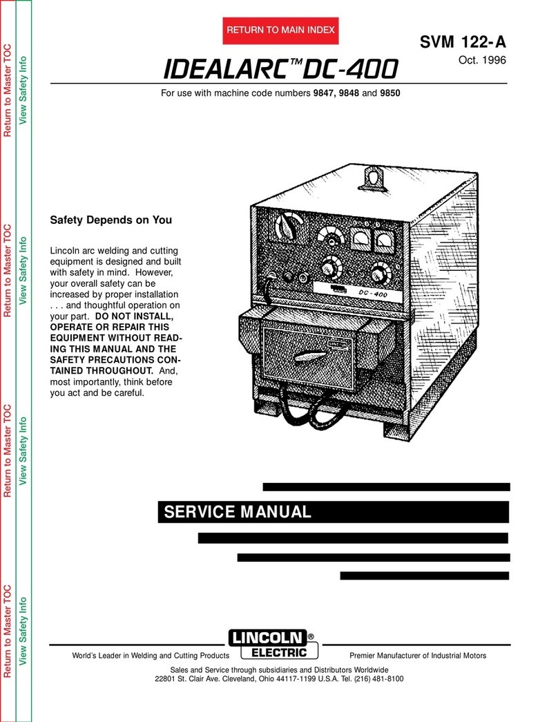 Lincoln Electric IDEALARC SVM 122-A Service manual Lincoln Electric IDEALARC SVM 122-A Service manual