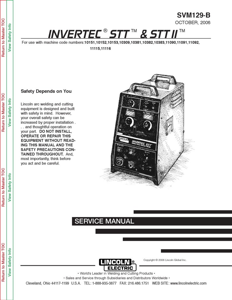 Lincoln Electric INVERTEC SVM129-B Service manual Lincoln Electric INVERTEC SVM129-B Service manual