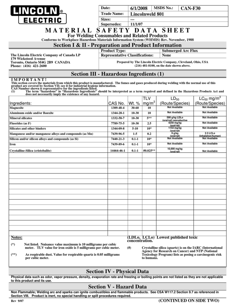 Lincoln Electric CAN-F30 user manual Lincoln Electric CAN-F30 user manual