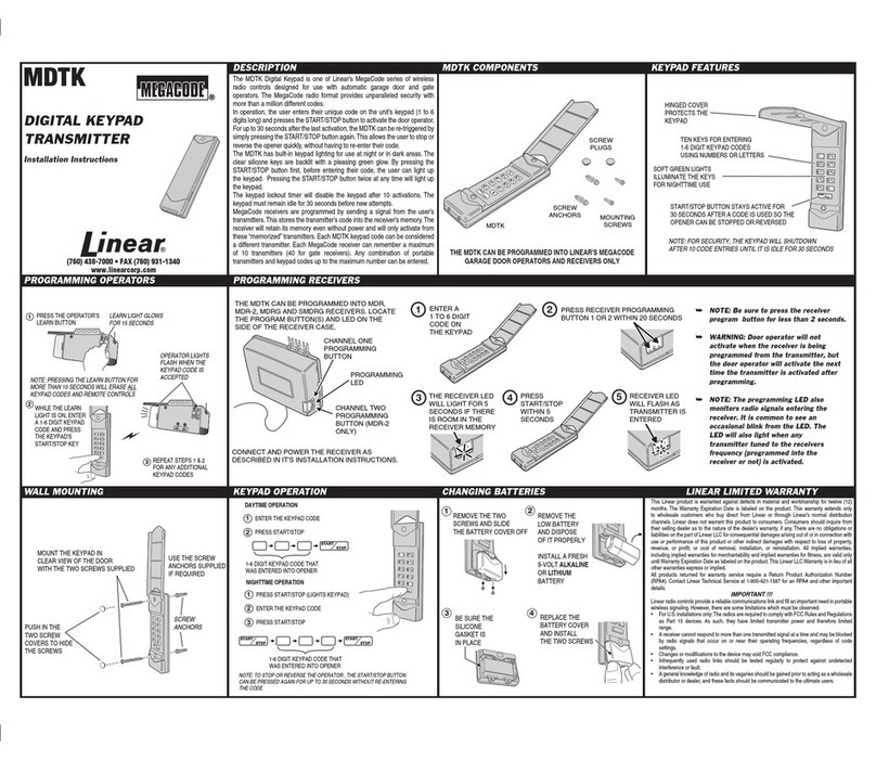 Linear Door user manual