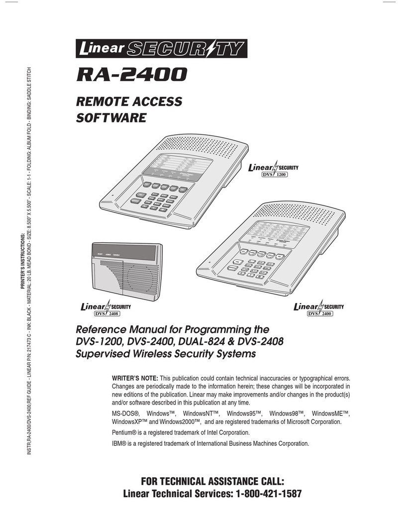 Linear REMOTE ACCESS SOFTWARE DUAL-824 Mounting instructions