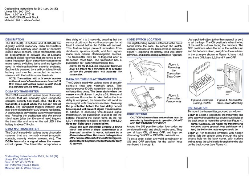 Linear D-21A(/K) user manual
