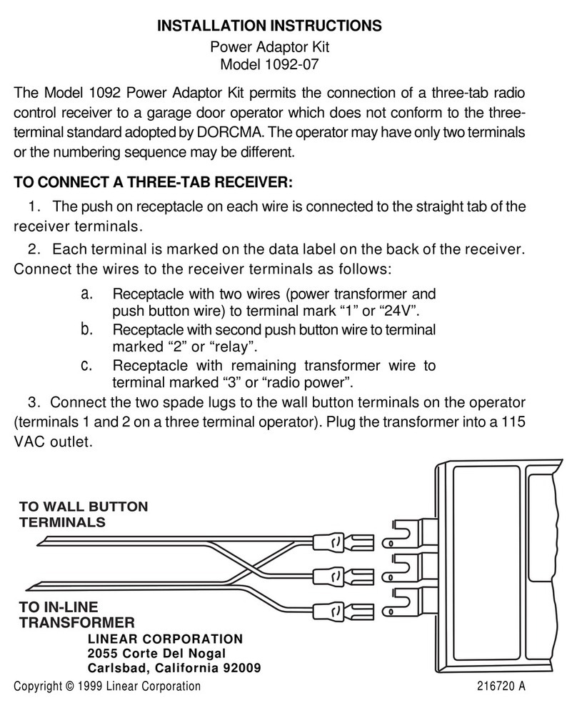 Linear 1092-07 installation instructions