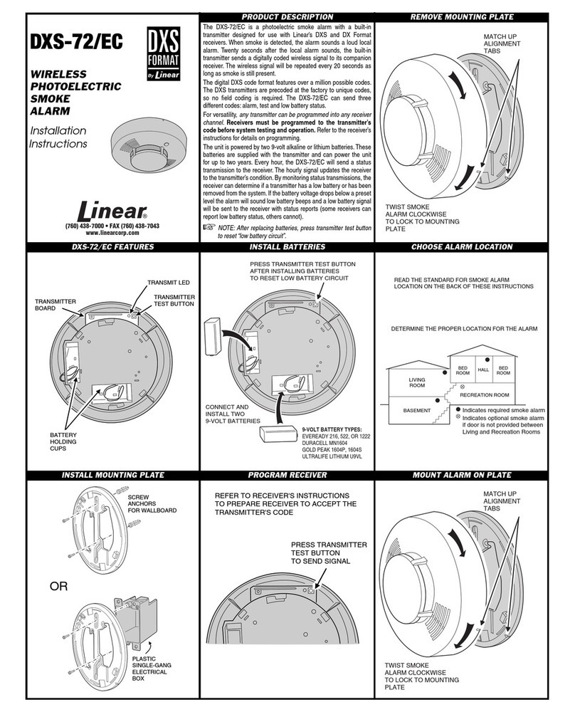 Linear DXS-72/EC installation instructions