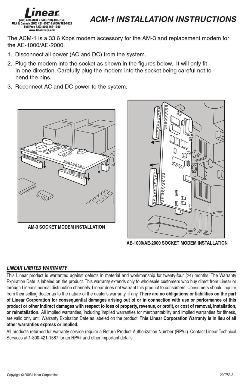 Linear ACM-1 installation instructions