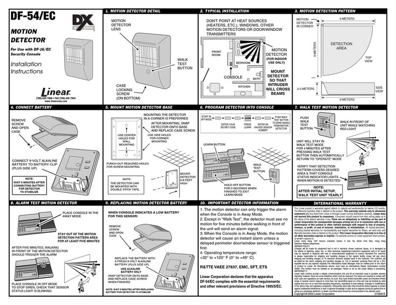 Linear DF-16/EC User manual