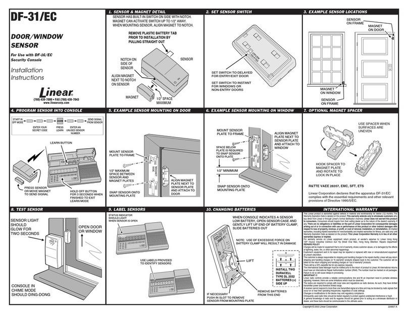 Linear DF-31/EC User manual