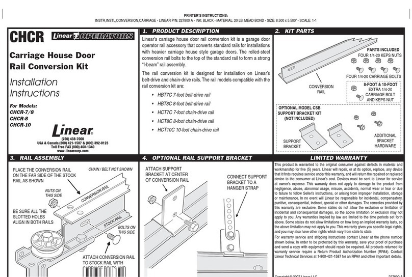 Linear CHCR-10 User manual