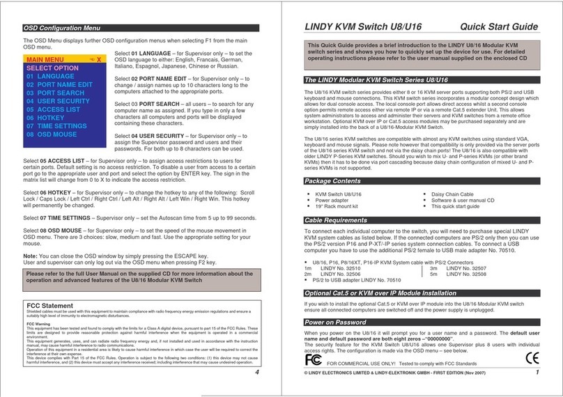 Lindy U8 User manual Lindy U8 User manual