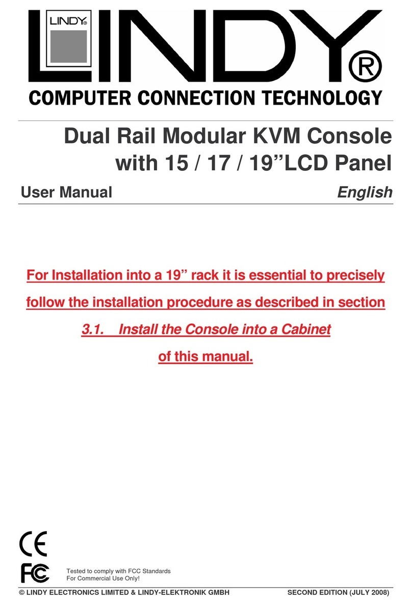 Lindy Dual Rail Modular KVM Console Switch User manual
