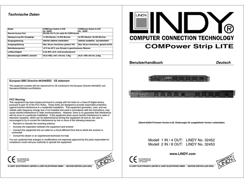 Lindy COMPOWER STRIP LITE 32452 user manual