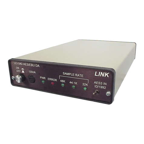 Link electronics AES/EBU DIGITAL AUDIO DA LEI-540 User manual