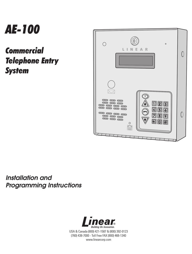 Linear ACCESS AE-100 Guide Technical specifications