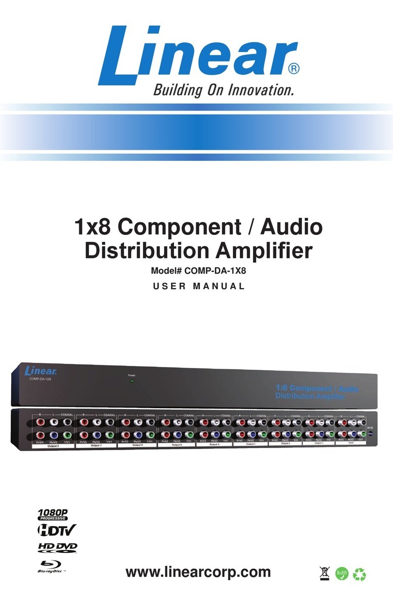 Linear COMP-DA-1X8 User manual Linear COMP-DA-1X8 User manual