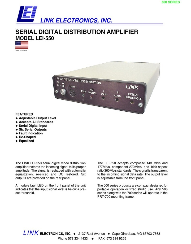 Link electronics LEI-550 Specification sheet