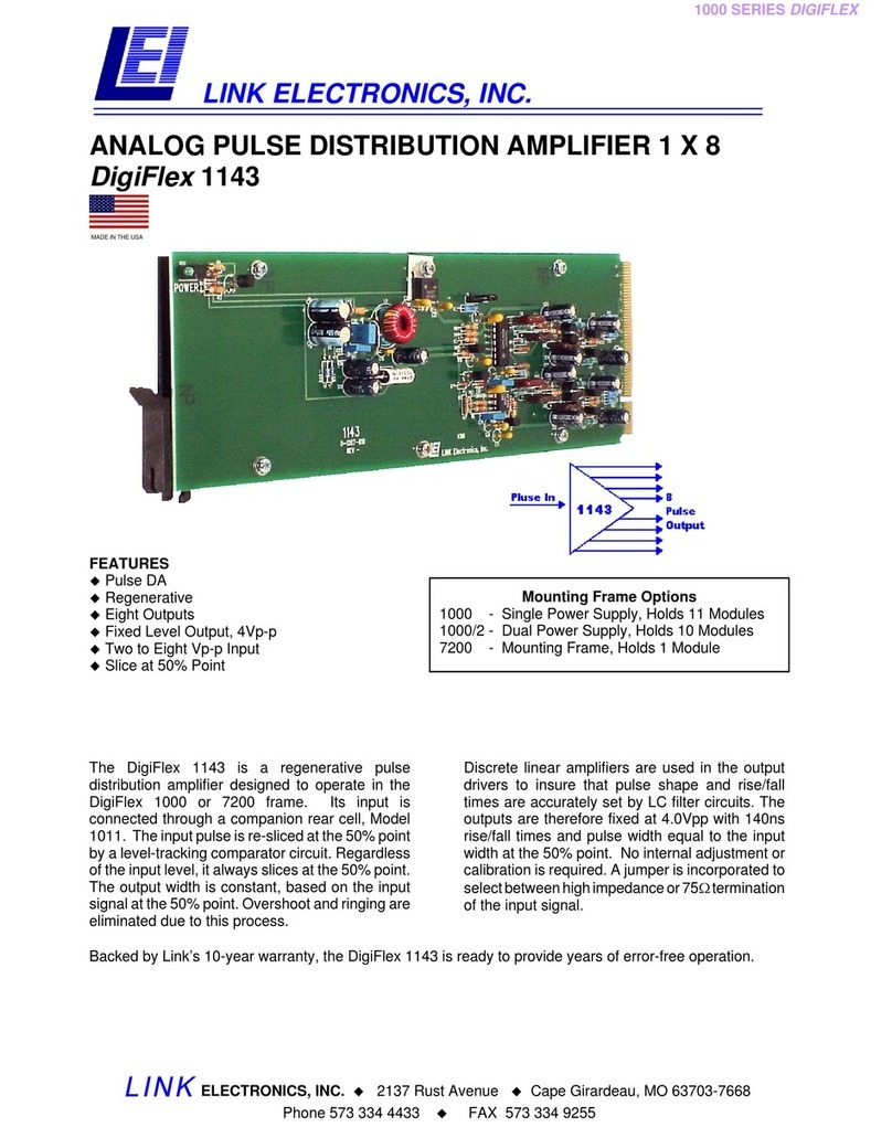 Link electronics Analog Pulse Distribution Amplifier DigiFlex... User manual