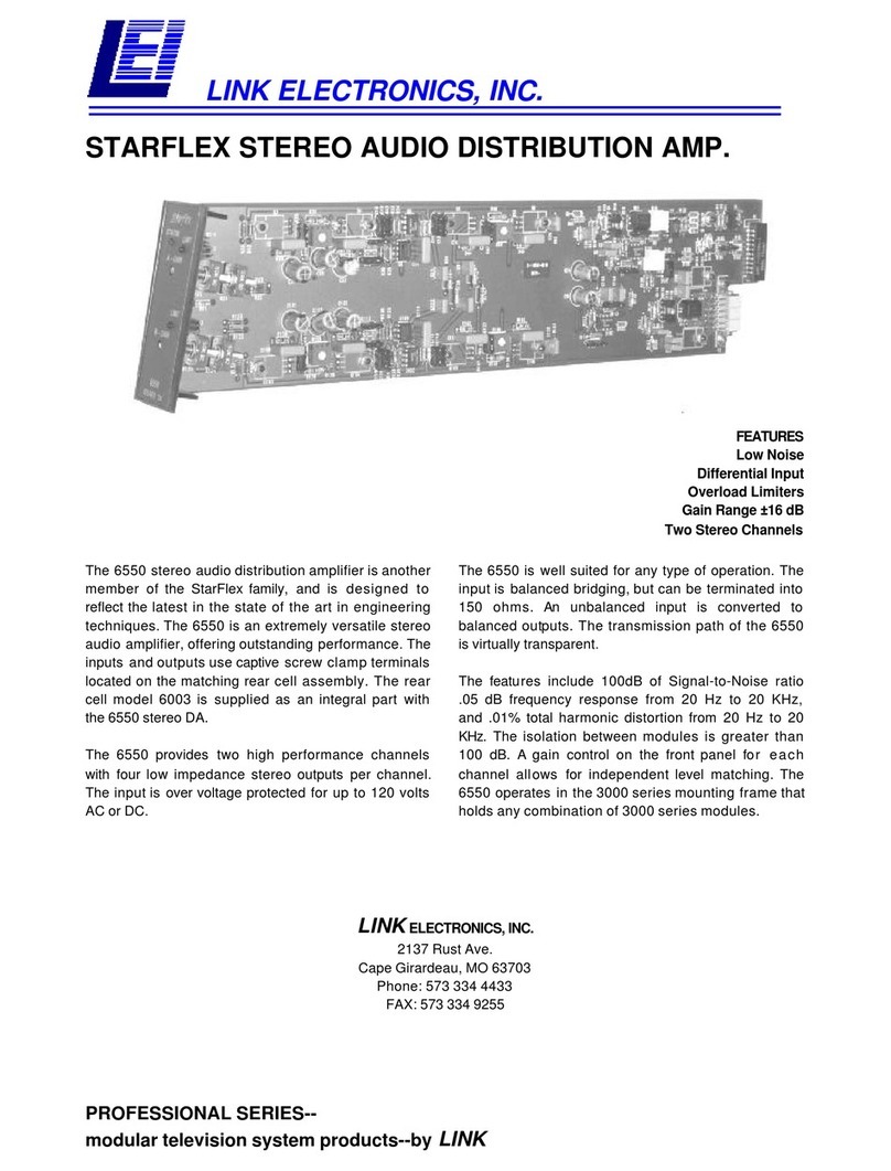 Link electronics STARFLEX 6550 User manual