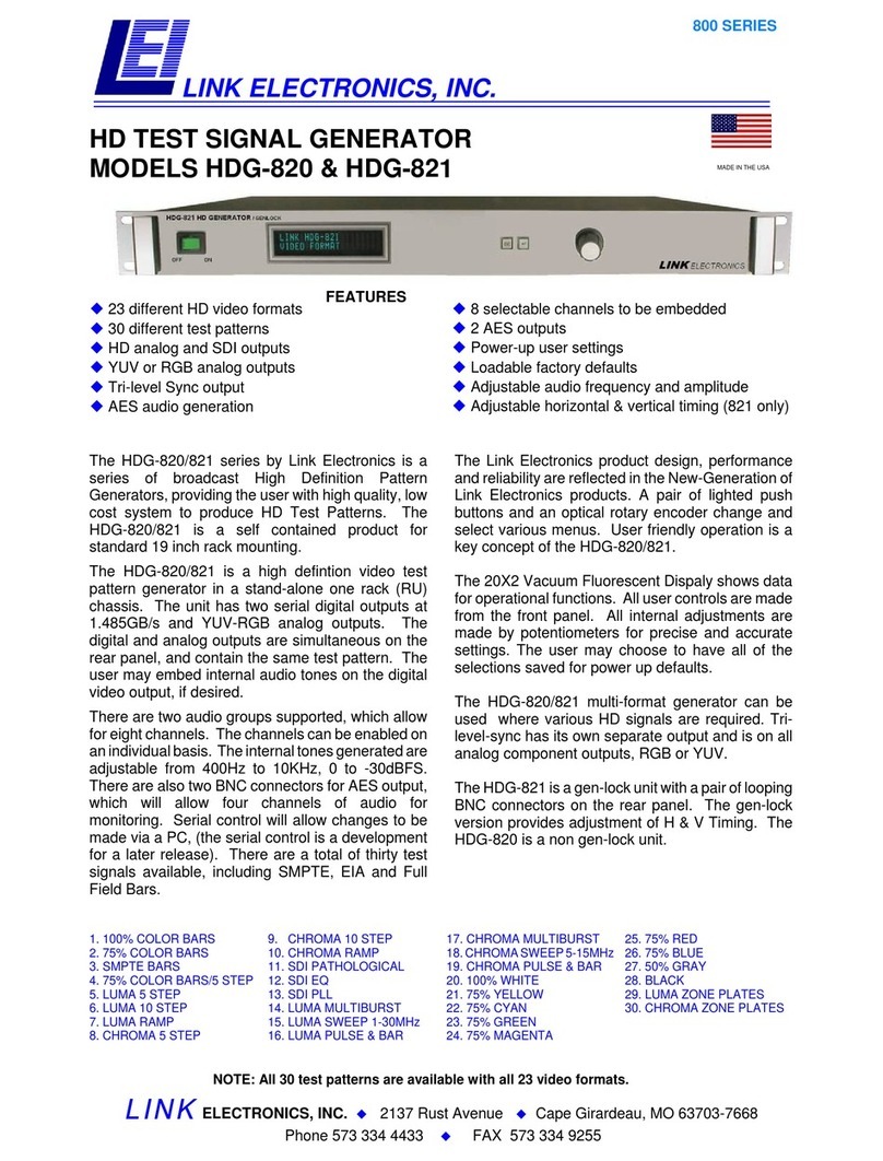 Link electronics HDG-820 User manual